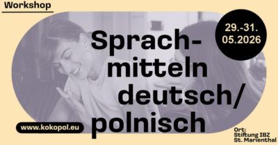 Workshop Sprachmitteln Deutsch/Polnisch