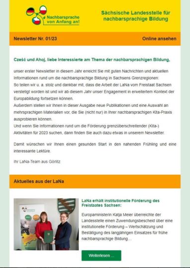 Dokumentbild LaNa-Newsletter Nr. 23/01