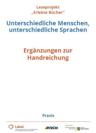 Dokumentbild Erlebte Bücher: Unterschiedliche Menschen, unterschiedliche Sprachen - Ergänzungen zur Handreichung