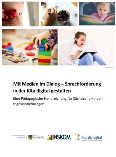 Dokumentbild Handreichung "Mit Medien im Dialog - Sprachförderung in der Kita digital gestalten"