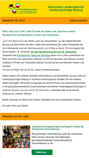 Dokumentbild LaNa-Newsletter Nr. 23/03