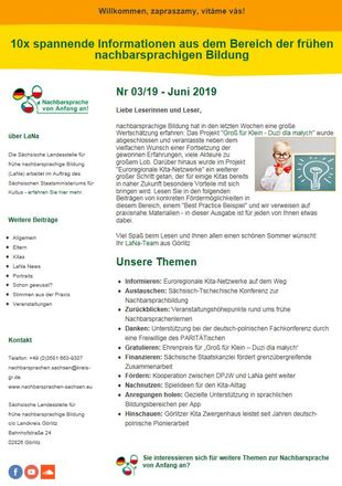 Dokumentbild LaNa-Newsletter Nr. 19/03