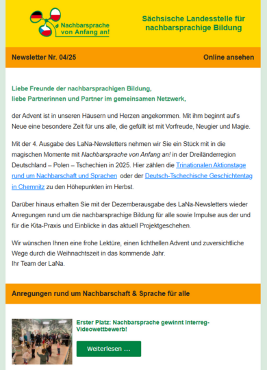 Dokumentbild LaNa-Newsletter Nr. 25/4