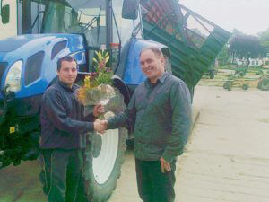 Foto mit Landwirt Andreas Kremmer